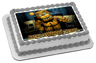 Five Nights at Freddy's 3 Edible Birthday Cake Topper OR Cupcake Topper, Decor