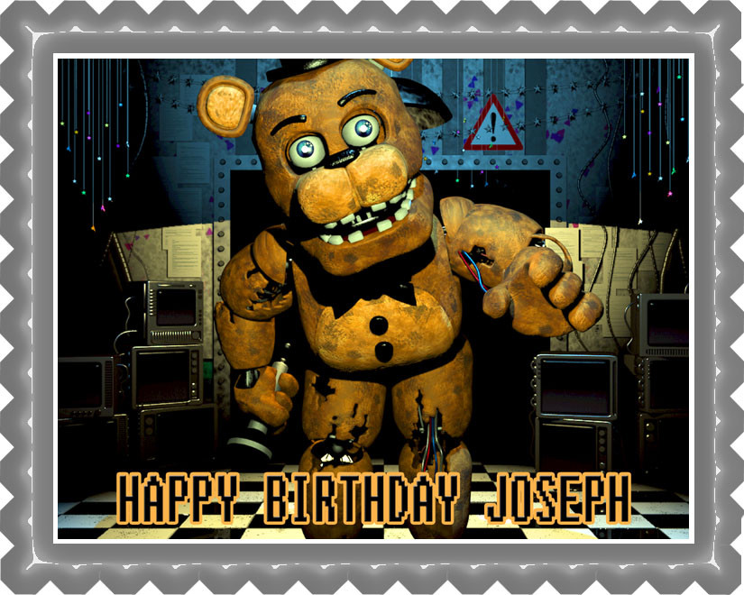 Five Nights At Freddy's Card Cake Topper 