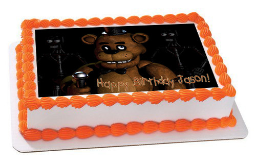 Five nights at Freddy's FNaF 3 party edible cake image topper frosting  sheet