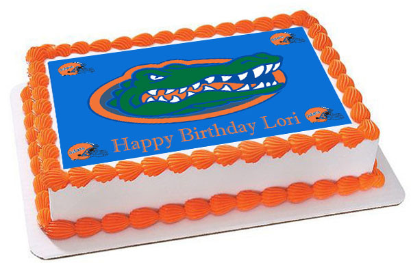 Wallpaper Florida Gators Edible Birthday Cake Topper For Free