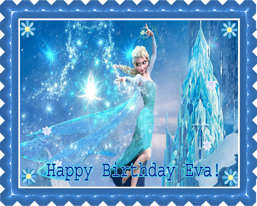 Frozen Elsa Edible Birthday Cake Topper