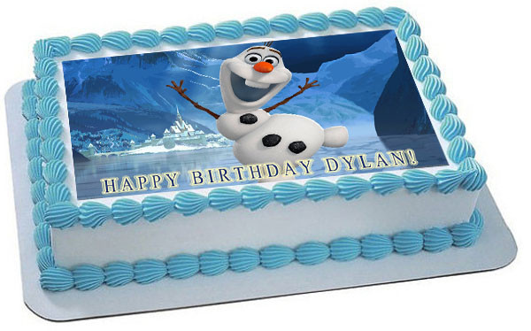 Frozen Olaf Edible Birthday Cake Topper