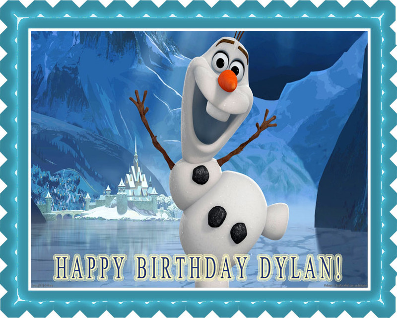 frozen olaf edible birthday cake topper