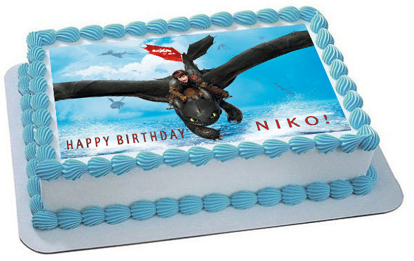 How To Train Your Dragon 1 Edible Birthday Cake Topper