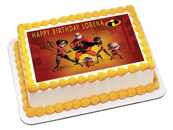 Incredibles Edible Birthday Cake Topper
