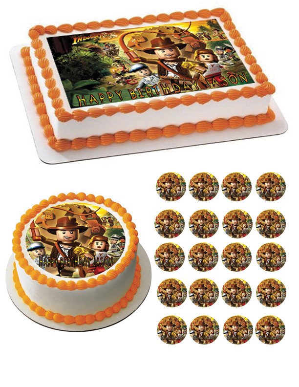 Indiana Jones Edible Party Cake Image Topper Frosting Icing Sheet