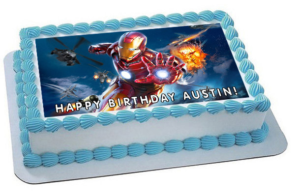 Iron Man Edible Birthday Cake Topper