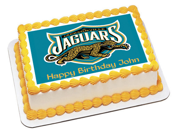 Jacksonville Jaguars Edible Birthday Cake Topper