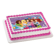 Lego Friends Edible Birthday Cake Topper OR Cupcake Topper, Decor