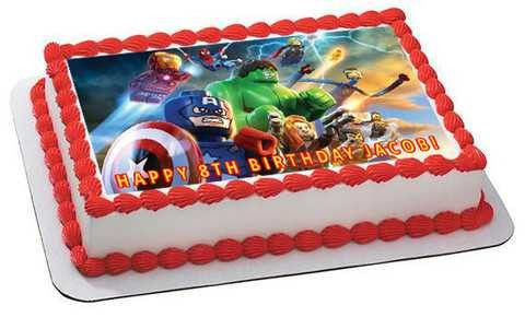 Lego Marvel Superheroes 1 Edible Birthday Cake Topper