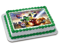 Lego Marvel 2 Edible Birthday Cake Topper OR Cupcake Topper, Decor