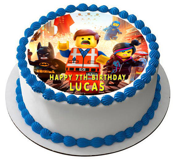 Lego Movie Edible Birthday Cake Topper