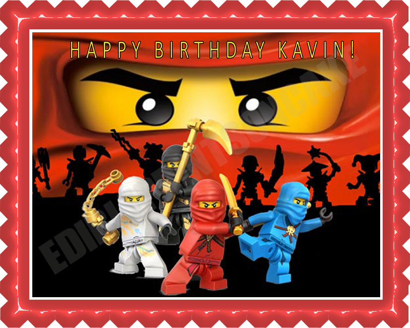 Lego Ninjago 2 Edible Birthday Cake Topper