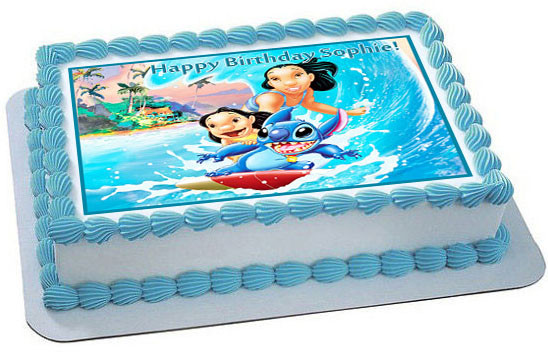 Lilo Stitch Edible Birthday Cake Topper