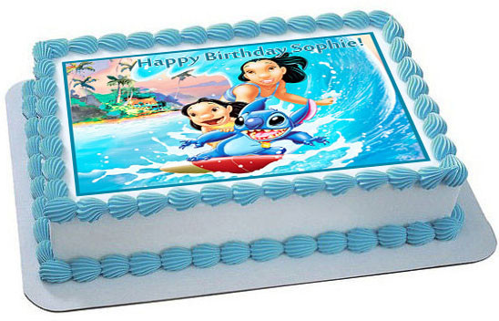Lilo & Stitch Edible Birthday Cake Topper