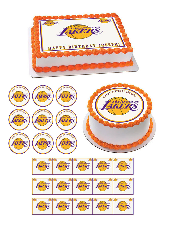 Los Angeles La Lakers Edible Birthday Cake Topper