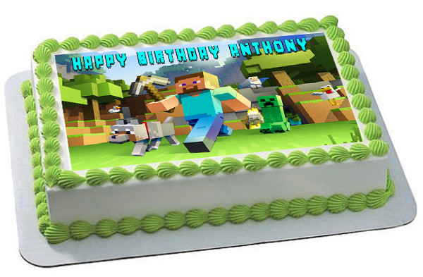 Collections Of Minecraft Birthday Cake Toppers Collections Of Minecraft Birthday Cake Toppers