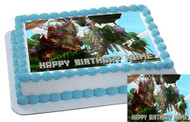 MINECRAFT Orient Excess Edible Birthday Cake Topper OR Cupcake Topper, Decor