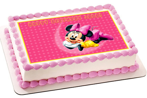 Minnie Mouse Edible Birthday Cake Topper