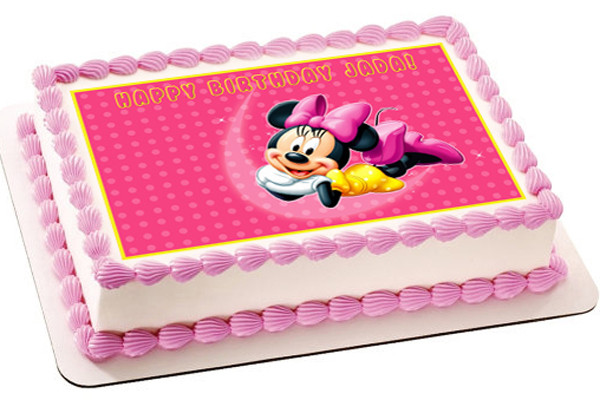Minnie Mouse Pink Edible Cake Topper – Icing Sheet For Party Celebrations