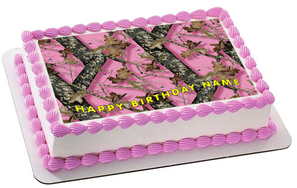 Mossy Oak Edible Birthday Cake Topper