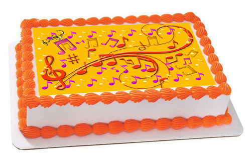 Music Note Edible Birthday Cake Topper