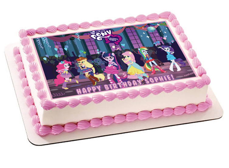 My Little Pony Equestia Girls Edible Birthday Cake Topper