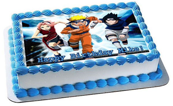 Naruto 3 Edible Birthday Cake Topper