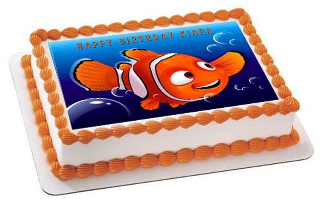 Finding Nemo Happy Birthday Cake Topper – Geburtstagskuchen-Deko Mit Nemo & Freunden, Lebensmittelecht