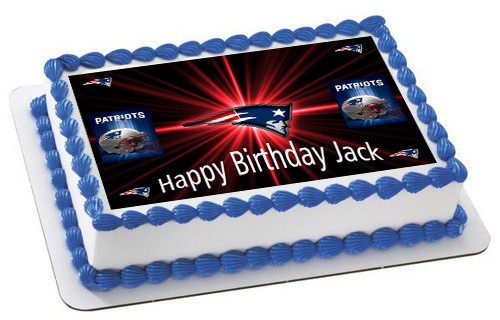 New England Patriots Edible Birthday Cake Topper