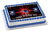 New England Patriots Edible Birthday Cake Topper OR Cupcake Topper, Decor