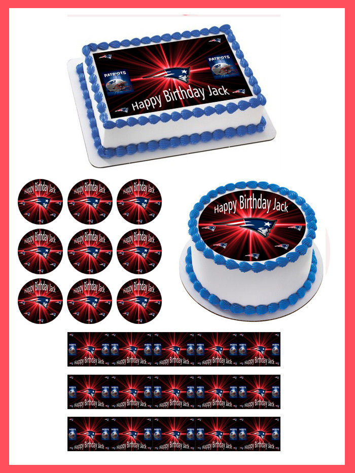 New England Patriots Edible Cupcake Toppers (12 Images) Cake Image Ici -  PartyCreationz