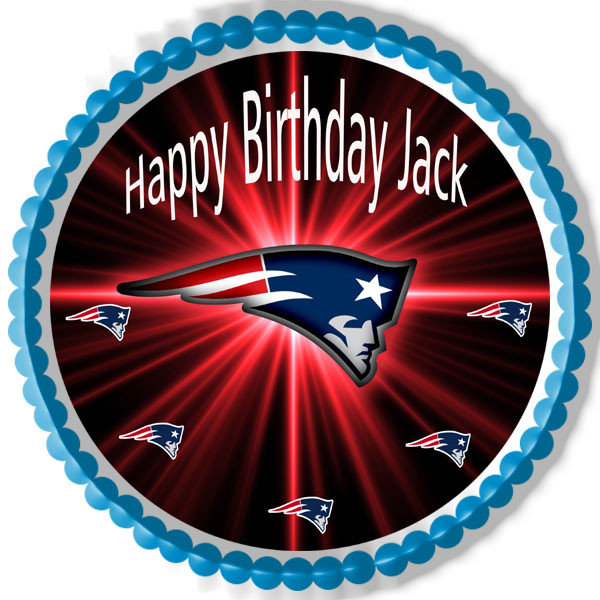 New England Patriots Edible Birthday Cake Topper