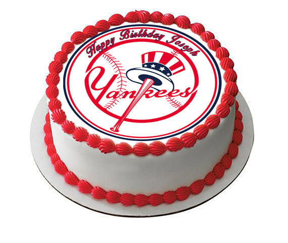 New York Yankees 2 Edible Birthday Cake Topper