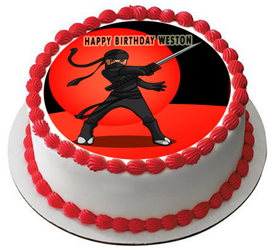 Ninja Edible Birthday Cake Topper
