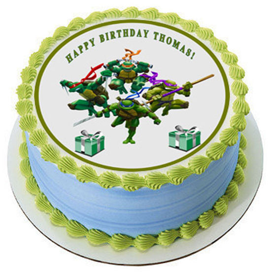 Ninja Turtles Edible Birthday Cake Topper