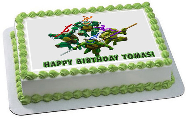 Ninja Turtles Edible Birthday Cake Topper