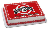 Ohio State Buckeyes Edible Birthday Cake Topper OR Cupcake Topper, Decor