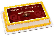 Oklahoma Sooners University Edible Birthday Cake Topper OR Cupcake Topper, Decor