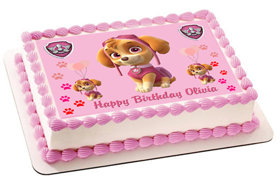 Paw Patrol Skye 3 Edible Birthday Cake Topper