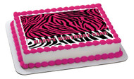 PINK Edible Birthday Cake Topper OR Cupcake Topper, Decor