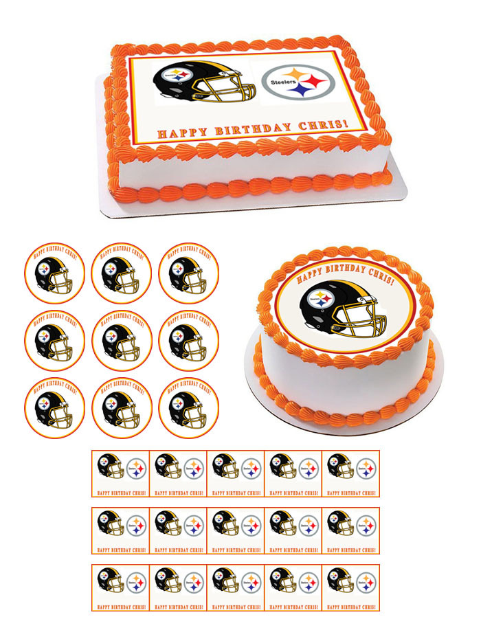 Steelers Woman Personalized Edible Cake Image Party Topper Decoration 1/4  Sheet p14 