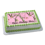 REALTREE Edible Birthday Cake Topper OR Cupcake Topper, Decor