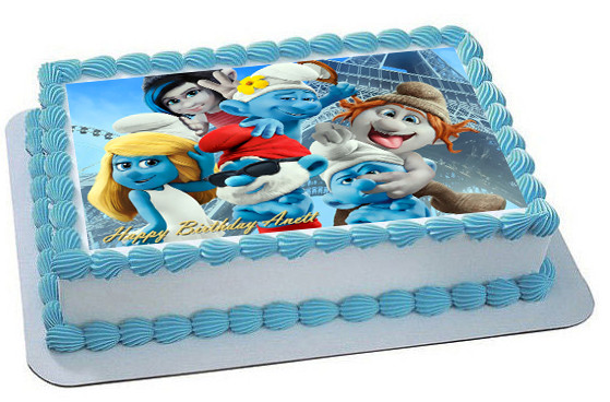 Smurfs 2 / 1 Edible Birthday Cake Topper