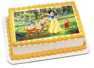 Snow White And The Seven Dwarfs Edible Birthday Cake Topper OR Cupcake Topper, Decor