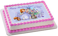 Sofia The First Edible Birthday Cake Topper OR Cupcake Topper, Decor