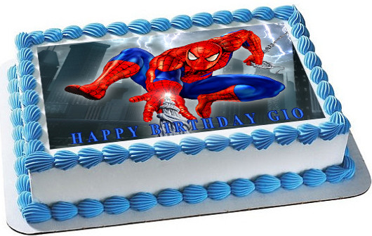 SPIDERMAN 1 Edible Birthday Cake Topper