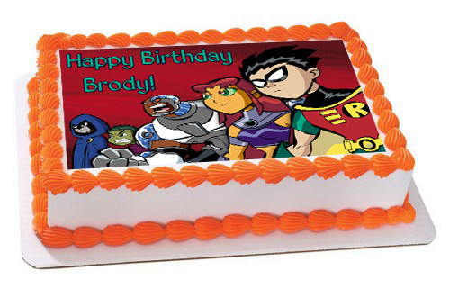Teen Titans Go 2 Edible Birthday Cake Topper