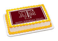 Texas A&M University 1 Edible Birthday Cake Topper OR Cupcake Topper, Decor