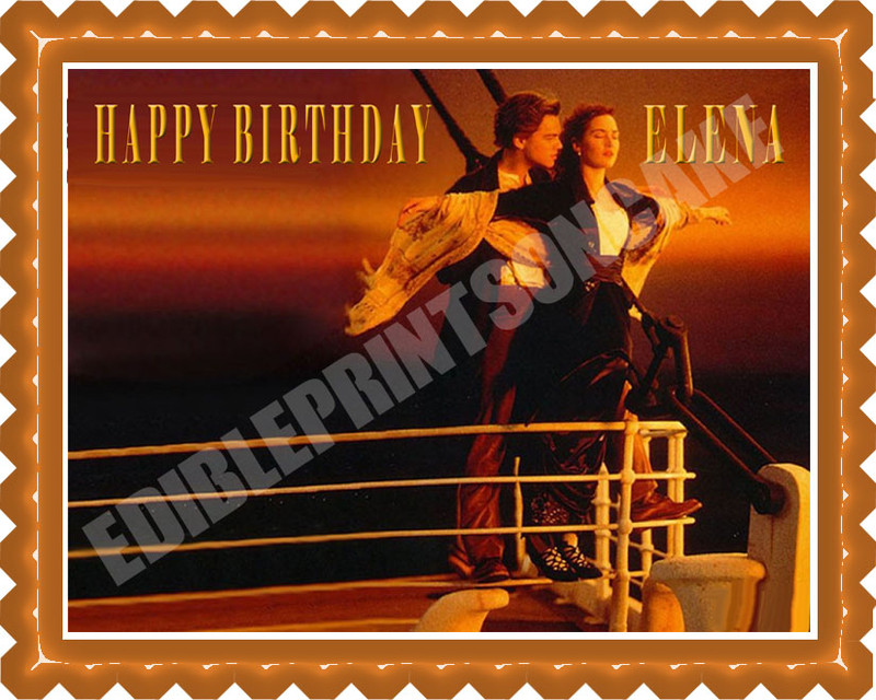 Titanic Edible Birthday Cake Topper